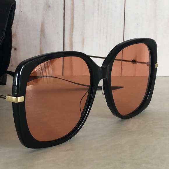 GUCCI Orange Square Sunglasses - Picture 1 of 5